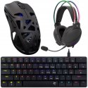 Zestaw Gamingowy White Shark Prezent Klawiatura Myszka Słuchawki Dla Gracza