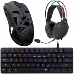 Zestaw Gamingowy White Shark Prezent Klawiatura Myszka Słuchawki Dla Gracza