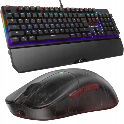 Zestaw gamingowy Klawiatura Mech Myszka USB Rampage RGB prezent dla gracza