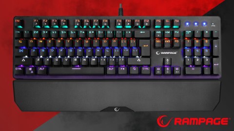 Zestaw gamingowy Klawiatura Mech Myszka USB Rampage RGB prezent dla gracza