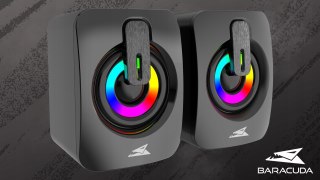 Głośniki Gamingowe Baracuda BGSP-011 Seashell Stereo 2.0 LED USB 2×3W Black