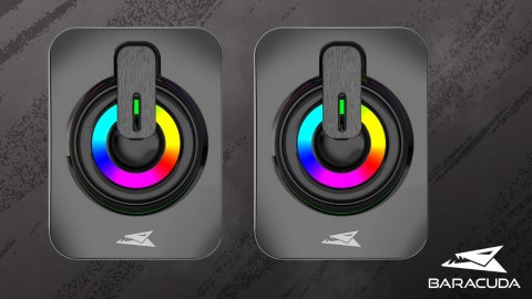 Głośniki Gamingowe Baracuda BGSP-011 Seashell Stereo 2.0 LED USB 2×3W Black