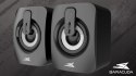 Głośniki Gamingowe Baracuda BGSP-011 Seashell Stereo 2.0 LED USB 2×3W Black