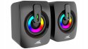 Głośniki Gamingowe Baracuda BGSP-011 Seashell Stereo 2.0 LED USB 2×3W Black