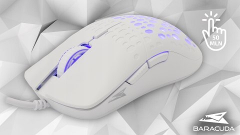 Mysz Gamingowa Baracuda BGM-022 Octopus Biała 3600 DPI USB 6 przycisków