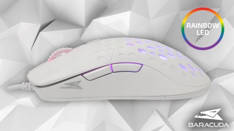 Mysz Gamingowa Baracuda BGM-022 Octopus Biała 3600 DPI USB 6 przycisków