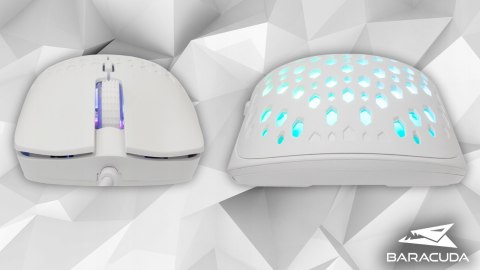 Mysz Gamingowa Baracuda BGM-022 Octopus Biała 3600 DPI USB 6 przycisków