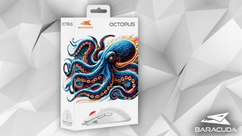 Mysz Gamingowa Baracuda BGM-022 Octopus Biała 3600 DPI USB 6 przycisków