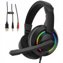 Słuchawki Gamingowe Baracuda BGH-021 Hydra Black LED Mikrofon USB mini Jack