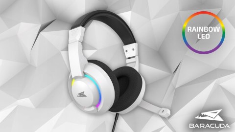 Słuchawki Gamingowe Baracuda BGH-021 Hydra White LED Mikrofon USB mini Jack
