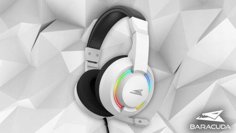 Słuchawki Gamingowe Baracuda BGH-021 Hydra White LED Mikrofon USB mini Jack
