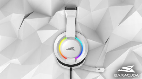 Słuchawki Gamingowe Baracuda BGH-021 Hydra White LED Mikrofon USB mini Jack