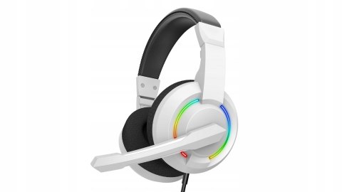 Słuchawki Gamingowe Baracuda BGH-021 Hydra White LED Mikrofon USB mini Jack