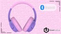 Słuchawki nauszne PowerLocus Bobo Cat bezprzewodowe fioletowe dla dzieci