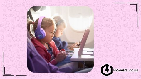 Słuchawki nauszne PowerLocus Bobo Cat bezprzewodowe fioletowe dla dzieci