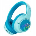 Słuchawki nauszne PowerLocus Bobo Cat bezprzewodowe niebieskie dla dzieci