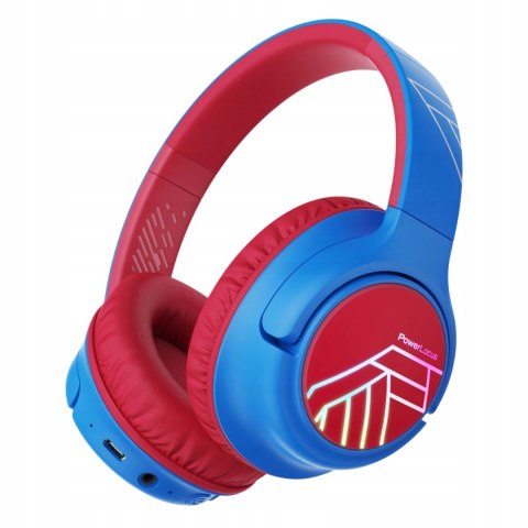 Słuchawki nauszne PowerLocus Bobo Cat bezprzewodowe niebieskie dla dzieci