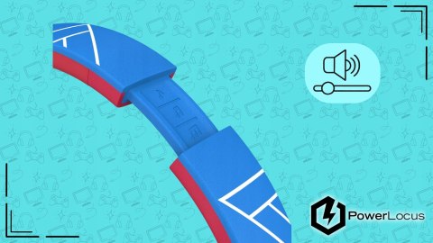 Słuchawki nauszne PowerLocus Bobo Cat bezprzewodowe niebieskie dla dzieci