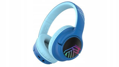 Słuchawki nauszne PowerLocus Bobo Cat bezprzewodowe niebieskie dla dzieci
