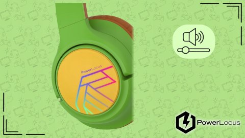 Słuchawki nauszne PowerLocus Bobo Cat bezprzewodowe zielone dla dzieci