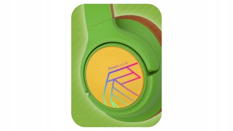 Słuchawki nauszne PowerLocus Bobo Cat bezprzewodowe zielone dla dzieci