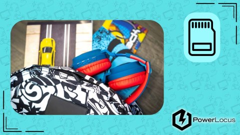 Słuchawki nauszne PowerLocus Buddy bezprzewodowe niebieskie LED dla dzieci