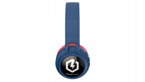 Słuchawki nauszne PowerLocus Buddy bezprzewodowe niebieskie LED dla dzieci