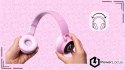 Słuchawki nauszne PowerLocus Buddy bezprzewodowe różowe LED dla dzieci