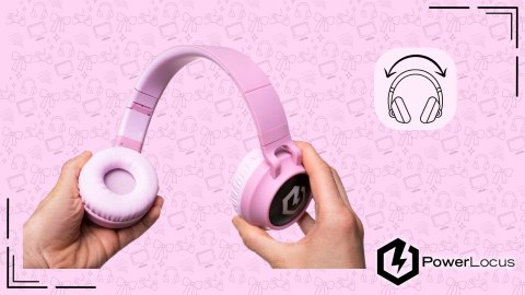 Słuchawki nauszne PowerLocus Buddy bezprzewodowe różowe LED dla dzieci