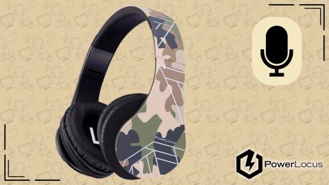 Słuchawki nauszne PowerLocus P2 Kids bezprzewodowe beżowe camo dla dzieci