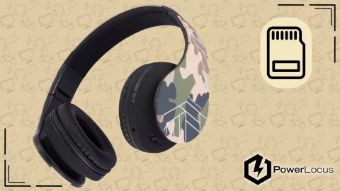 Słuchawki nauszne PowerLocus P2 Kids bezprzewodowe beżowe camo dla dzieci