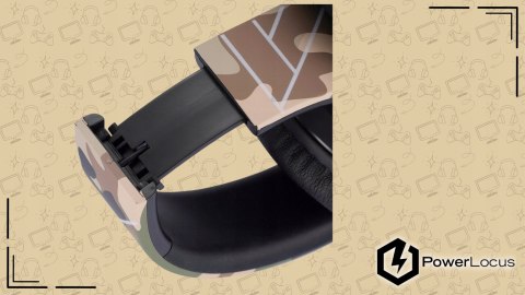 Słuchawki nauszne PowerLocus P2 Kids bezprzewodowe beżowe camo dla dzieci