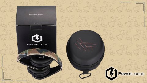 Słuchawki nauszne PowerLocus P2 Kids bezprzewodowe beżowe camo dla dzieci