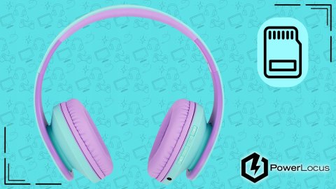 Słuchawki nauszne PowerLocus P2 Kids bezprzewodowe błękitne dla dzieci