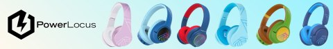 Słuchawki nauszne PowerLocus P2 Kids bezprzewodowe niebieskie dla dzieci