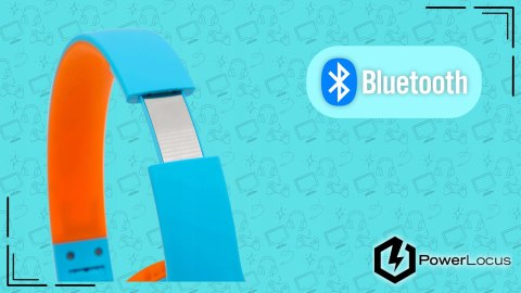 Słuchawki nauszne PowerLocus PLED bezprzewodowe błękitne LED dla dzieci