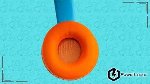 Słuchawki nauszne PowerLocus PLED bezprzewodowe błękitne LED dla dzieci