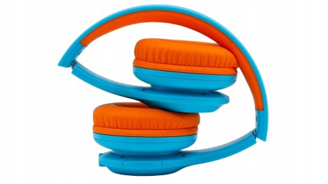 Słuchawki nauszne PowerLocus PLED bezprzewodowe błękitne LED dla dzieci