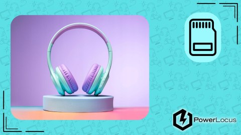 Słuchawki nauszne PowerLocus PLED bezprzewodowe błękitne LED dla dzieci