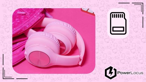 Słuchawki nauszne PowerLocus PLED bezprzewodowe różowe LED dla dzieci