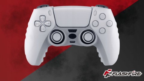 Etui Silikonowe FlashFire P803W na Pad PS5 DualSense Ochronne Obudowa Białe