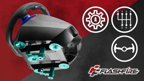 Kierownica Gamingowa FLASHFIRE F111 6 Biegów 270°/900° PC PS5 PS4 Switch