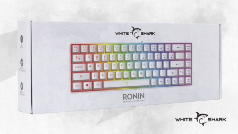 Klawiatura Gamingowa White Shark Ronin White Membranowa LED 68 klawiszy