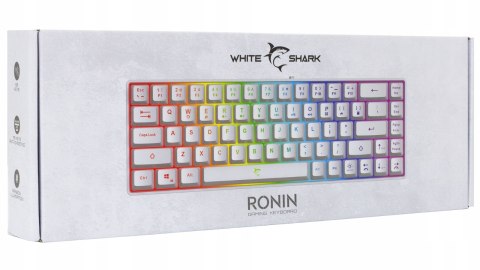 Klawiatura Gamingowa White Shark Ronin White Membranowa LED 68 klawiszy