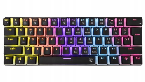 Klawiatura gamingowa White Shark Ashiko 2 Black USB Red Switch RGB US