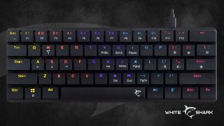 Klawiatura gamingowa White Shark Nagamaki USB Red Switch RGB US Mechaniczna