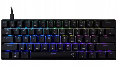 Klawiatura gamingowa White Shark Shinobi 2 Black USB Blue Switch RGB US