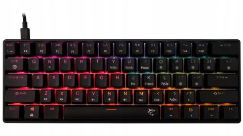 Klawiatura gamingowa White Shark Shinobi 2 Black USB Red Switch RGB US