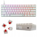 Klawiatura gamingowa White Shark Shinobi 2 White USB Red Switch RGB US