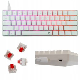 Klawiatura gamingowa White Shark Shinobi 2 White USB Red Switch RGB US